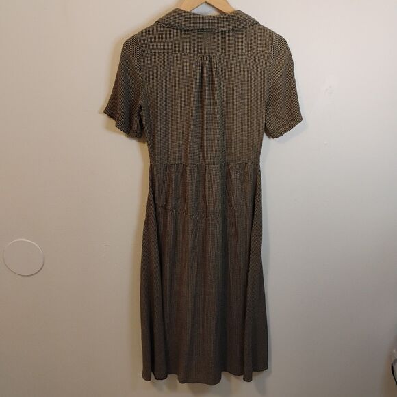 urban outfitters dress Mini Hounds tooth Button Down 50s Country Grunge Sz M - Picture 2 of 9